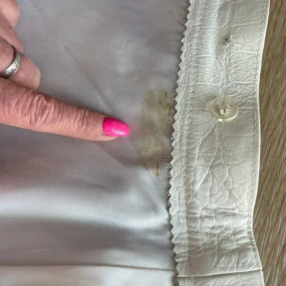 NWT Auc Versace Runway Alligator embossed Leather white Wrap Mini Skirt - Picture 14 of 17